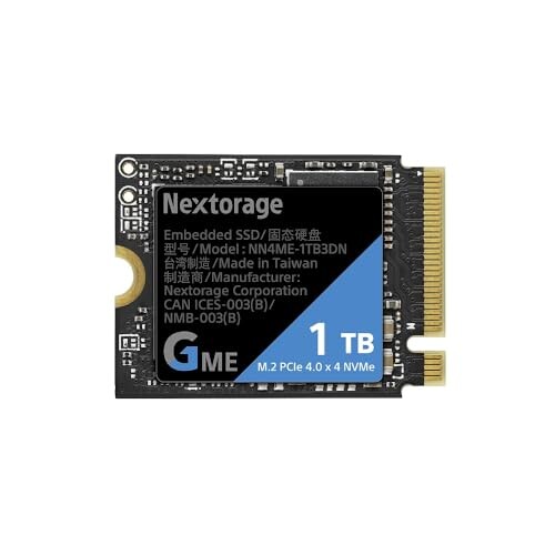 Nextorage ネクストレージ 国内メーカー 1TB 内蔵SSD M.2 2230 PCIe Gen4.0 x 4 NVMe 1.4 1TB 最大転送速度 7,400MB/s PCIe Gen4.0 x 4 NVMe 1000GB モバイルゲーム機 Surface 動作確認済み NN4ME-1TB3DN/GNE