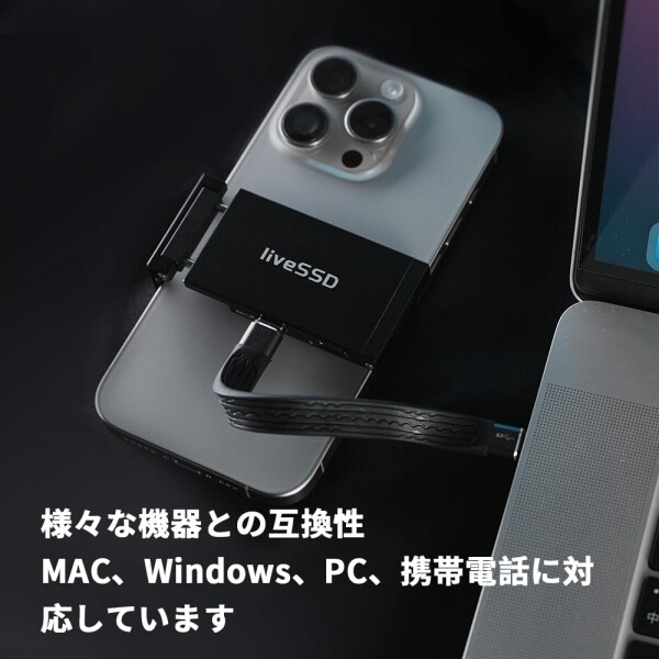 RENICE 2TB ポータブルSSD 外付け20Gbps 高速読み込み2000MB/s 書き込み1800MB/s 超小型 コンパクト USB3.2 Gen2X2 / USB-C 接続 超スリム 0.8cm_4