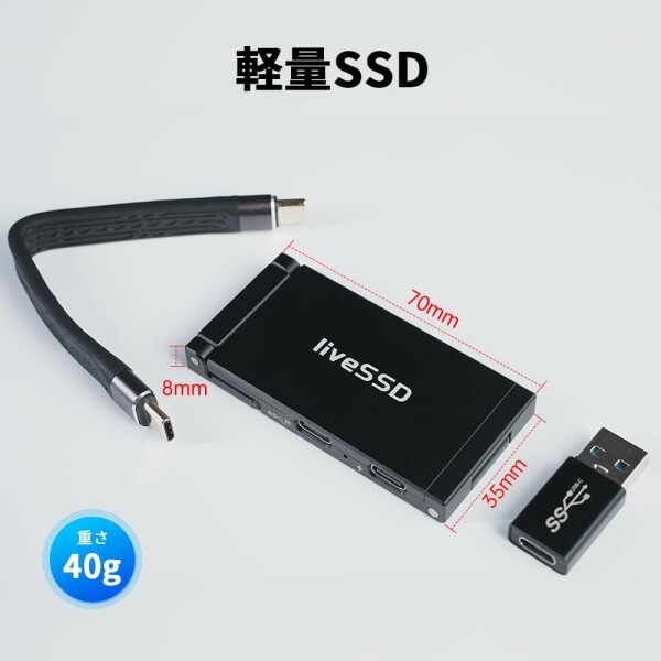 RENICE 2TB ポータブルSSD 外付け20Gbps 高速読み込み2000MB/s 書き込み1800MB/s 超小型 コンパクト USB3.2 Gen2X2 / USB-C 接続 超スリム 0.8cm_7