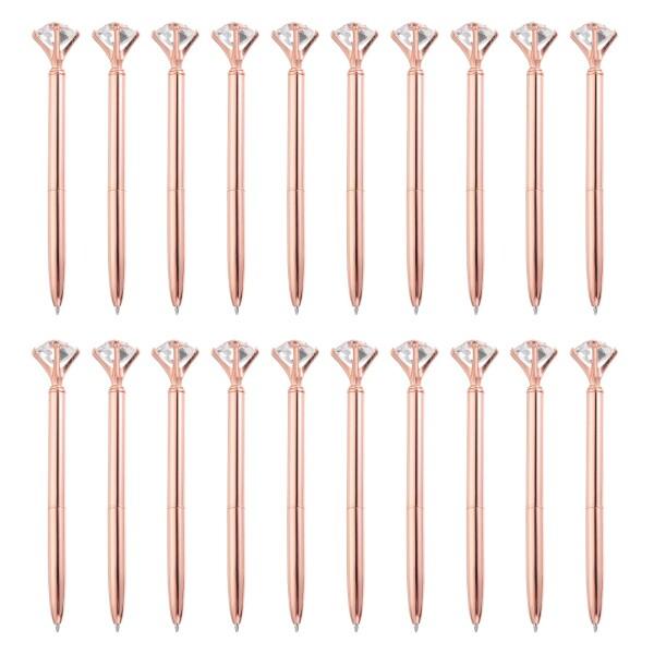 PATIKIL ウェディング オフィス ローズ金色用 スタンピングライティングペン50本 リトラクタ ブルダイヤモンドボールペンの通販は