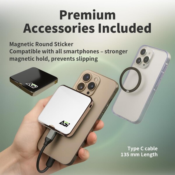 AGI 外付けSSD 2TB 白 磁気 読み取り最大 2050MB/秒 USB 3.2 Gen2x2 Type-C