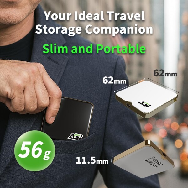 AGI 外付け SSD 2TB 白　EDM38 Amazon | AGI 外付け SSD 2TB 白 MagSafe 対応 読み取り最大 2050MB/秒