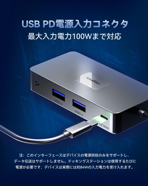 XikeStor ドッキングステーション usb-c ハブ HDMI type-c 7-in-1 2.5G LAN USB3.2 SD TF カード搭載 PD100W 急速充電 macbook ハブ/Windows/Linux/Android対応_4