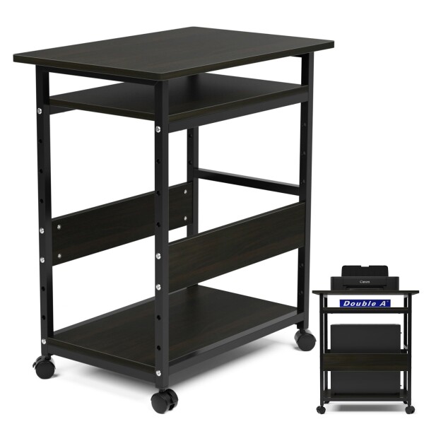 サイドワゴン デスク下 収納 CPU パソコンラック キャスター付き 高さ調整 サイドワゴン デスク下 収納 パソコンラック パソコンワゴン