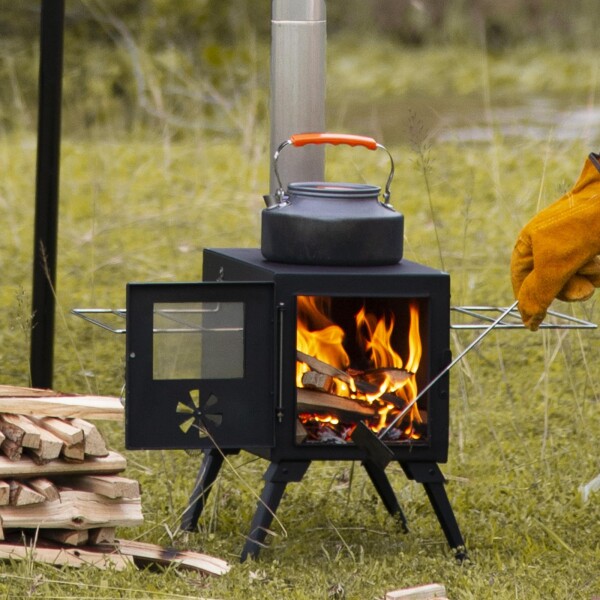 キャンプ用 折りたたみ式 コンパクト収納 アウトドア ウッドストーブ