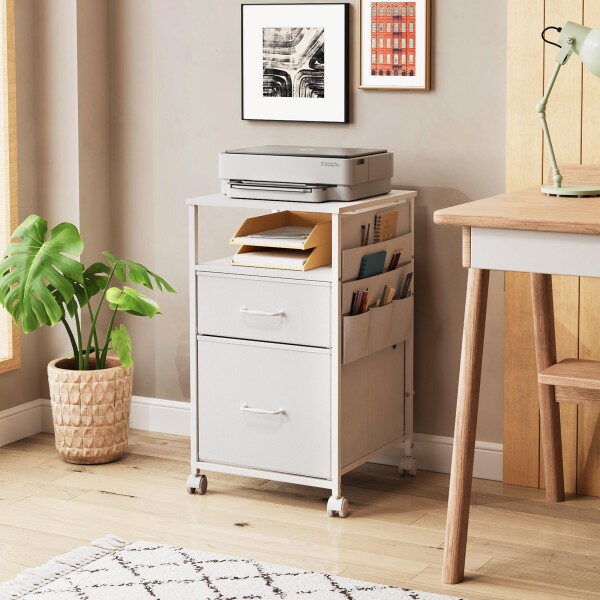 売れ筋 DEVAISE デスクワゴン サイドワゴン オフィスワゴン 袖机 サイドキャビネット キャスター付き 鍵付き G417 DEVAISE デスクワゴン サイドワゴン キャビネット オフィスワゴン 袖机