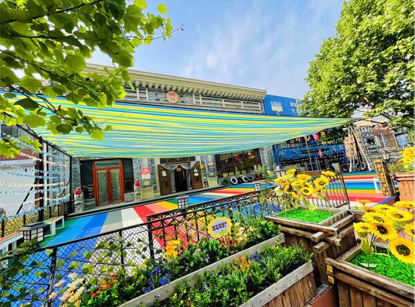 YEZOND 遮光ネットカラフル 3M*5M 日よけシート 屋外 多目的 園芸用/農業用 UVカット 目隠し 菜園 ベランダ 庭 駐車場 テラス 屋上 パーティーなどに最適_5