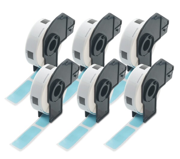 BETCKEY 感熱紙 DK-1204 ブラザー ラベル プリンター ロール 互換 ラベルシール BROTHER 17x54mm 400枚 QL-550 QL-650TD QL-700 QL-800 QL-820NWB ql-1060n対応 食品 6個 青