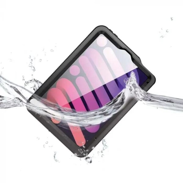 (ARMOR-X) iPad mini (6th)用ケース IP68 Waterproof Case with Hand Strap ブラック MXS-iPad-M6 (Black)_3