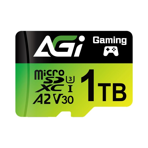AGI 1TB マイクロsdカード TF138, Nintendo Switch 1 動作確認済. 高速 MicroSDXC A2 U3 V30 UHS-I U3 (読み出し速度最大170MB/s) Full HD &amp; 4K UHD撮影 SDアダプター1枚付き