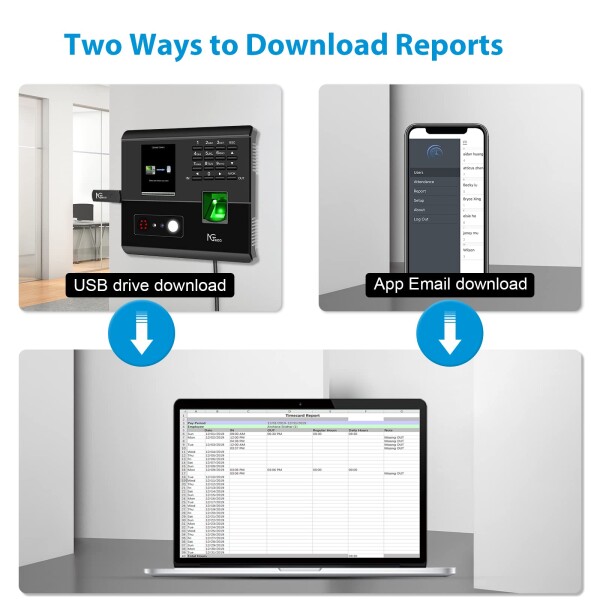 NGTeco タイムレコーダー 指紋認証 勤怠管理 USBデータ転送対応2025 Amazon.co.jp: NGTeco タイムレコーダー 指紋認証 勤怠管理 USB