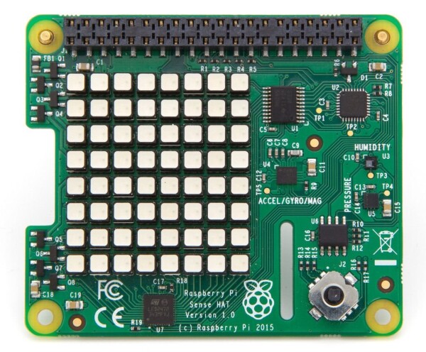 Raspberry Pi Sense HAT - 6 センサー、8x8 LEDマトリックス、ジョイスティック_1
