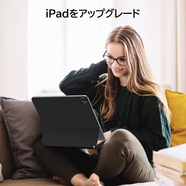 マジックキーボード 2024 13インチiPad Pro (M4)対応スマートキーボード iPad Pro 13inch(M4) 専用 トラックパッド付きキーボード ケース 7色バックライト付き 磁気吸着ケース 日本語配列キーボー_6