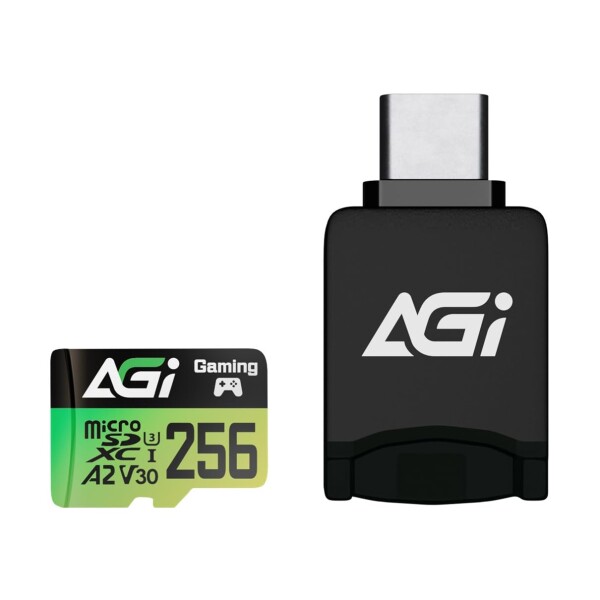 AGI 256GB TF138 マイクロsdカード/CR138 Type Cカードリーダー, Nintendo Switch動作確認済. MicroSDXC A2 U3 V30 4K UHS-I U3 (読み出し速度最大170MB/s、書き込み速度最大160MB/s) アダプタ付き TF138