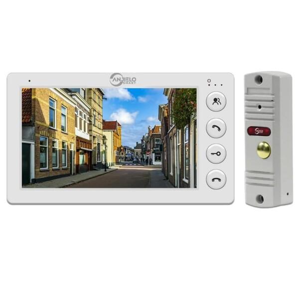 ビデオドアベル テレビドアホン インターホン カメラ付き ドアホン 室内通話 モニター7型TFTカラー液晶 玄関子機 露出型 LEDライト 音量調整 色の明るさ調整 双方向対話 赤外線暗視 IP65防