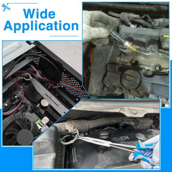 SPEEDWOX ホースプライヤー 工具 ロング ホースクランププライヤー 燃料 ロングリーチタイプ メカニックプライヤー ロングプライヤー ロングホースグリッパー ロングノーズ ホースクラン