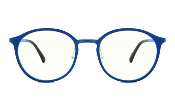 (OWNDAYS) ブルーライトカット メガネ ノートPC UVカット ボストン デスクワーク 度なし 伊達メガネ ブルー PC2005N-9A-C8