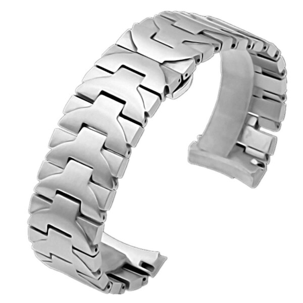 (Nywing) 時計ベルト パネライベルト 時計に対応 22mm 24mm ステンレス 時計バンド 腕時計ベルト 時計ベルトフィッシュ Dバックル尾錠付き 金属 ケース シルバー ブラック パネライ時計に対