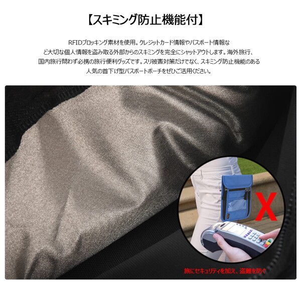 (Clakllie) パスポートケース 首下げ RFID スキミング防止 軽量 防水 多機能 クラスプ付き IDカードケース 多機能収納ポケット 旅行 海外 パスポートカバー ポーチ(ダークグリーン-HZB01) セキュリティケース・ポーチ（パスポート・チケット・カード等）