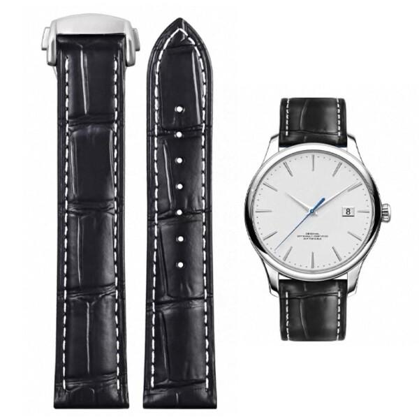 OMEGA ブラック レザーベルト 19mm OMEGA オメガ - レザーストラップ - 黒 - 19mm - 未使用品!!