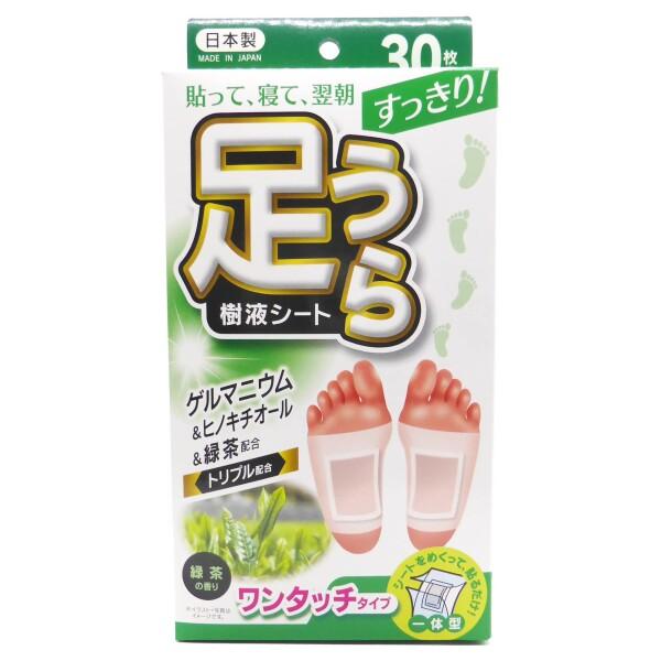 T.H.T すっきり足うら 樹液シート ワンタッチタイプ 緑茶の香り 日本製 足の裏 フットケア 30枚入り