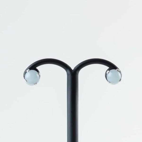 糸魚川天然翡翠 入コン沢 5mm シルバーピアス 日本国石 縄文の