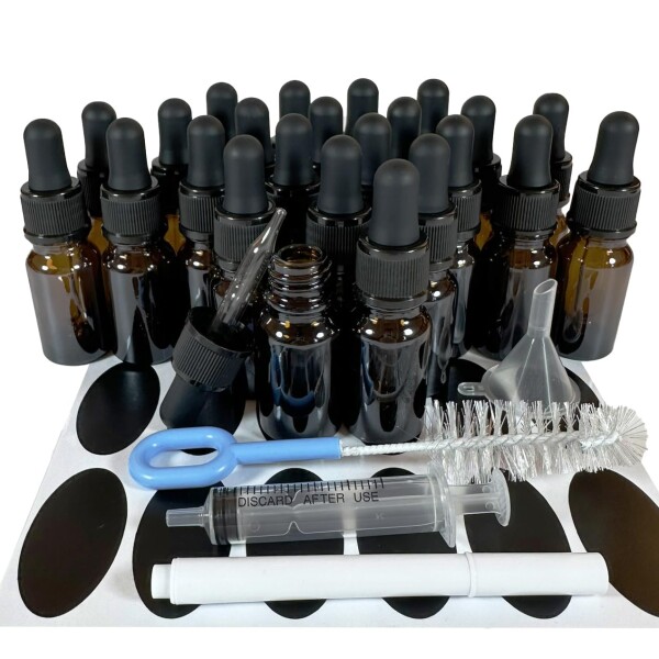 スポイトボトル 10ml 50個 遮光瓶 ガラス スポイト瓶 アロマ保存容器 詰め替え ボトル 小瓶 為に エッセンシャルオイル、香水 (ピ : スポイトボトル 10ml 2本セット 遮光瓶 ガラス スポイト