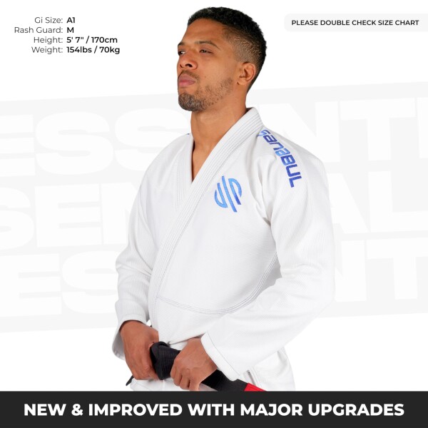 Sanabul Essentials V.2 超軽量 BJJ柔術着 防縮加工生地(ホワイト A0 