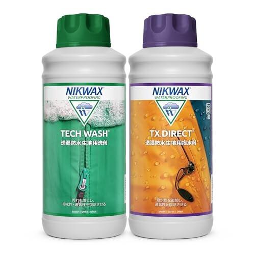 ニクワックス NIKWAX Tech Wash＋TX.ダイレクト ウォッシュイン 1L×2 - 防水透湿ウェア用、クリーナー＆撥水加工剤、洗濯機で簡単ケア、通気性を保ち水をはじく