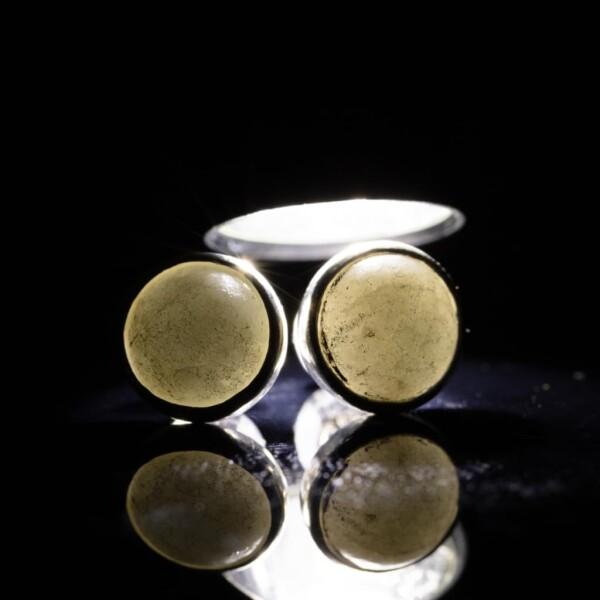 糸魚川天然翡翠 8mm シルバーピアス 日本国石 縄文のパワーストーン