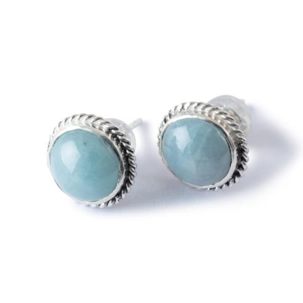 糸魚川天然翡翠 入コン沢 8mm シルバーピアス 日本国石 縄文のパワーストーン APS0149