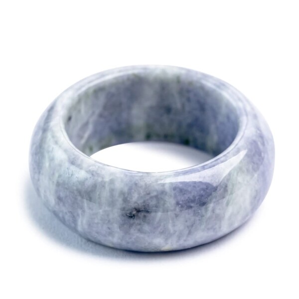 9号 糸魚川天然翡翠 くりぬき指輪 ラベンダー 日本国石 縄文のパワーストーンYB0348