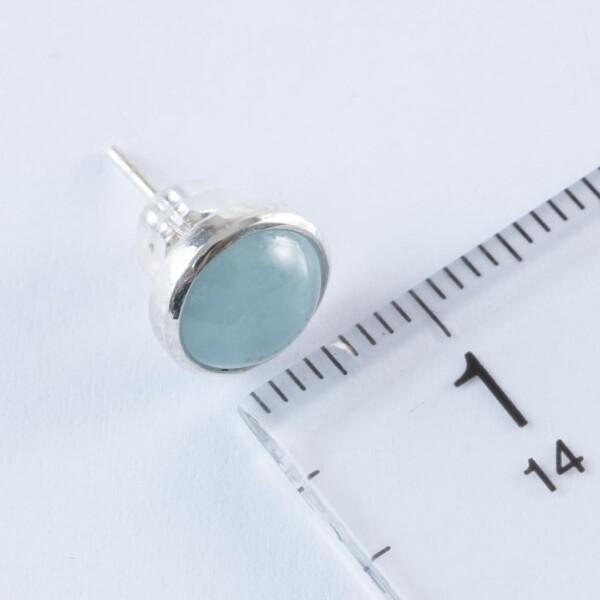 糸魚川天然翡翠 入コン沢 8mm シルバーピアス 日本国石 縄文の