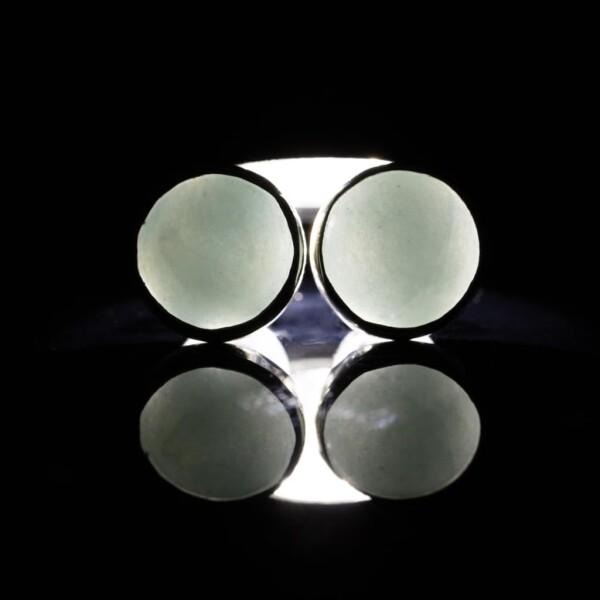 糸魚川天然翡翠 入コン沢 5mm シルバーピアス 日本国石 縄文の