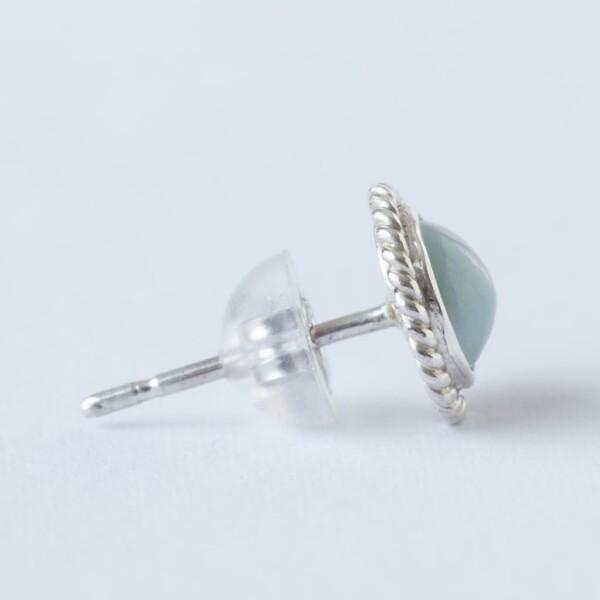 糸魚川天然翡翠 入コン沢 6mmシルバーピアス 日本国石 縄文のパワーストーン APS0124 糸魚川天然翡翠 入コン沢 6mmシルバーピアス 日本国石 縄文の