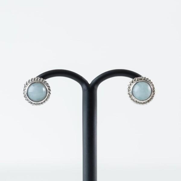 糸魚川天然翡翠 入コン沢 6mmシルバーピアス 日本国石 縄文の