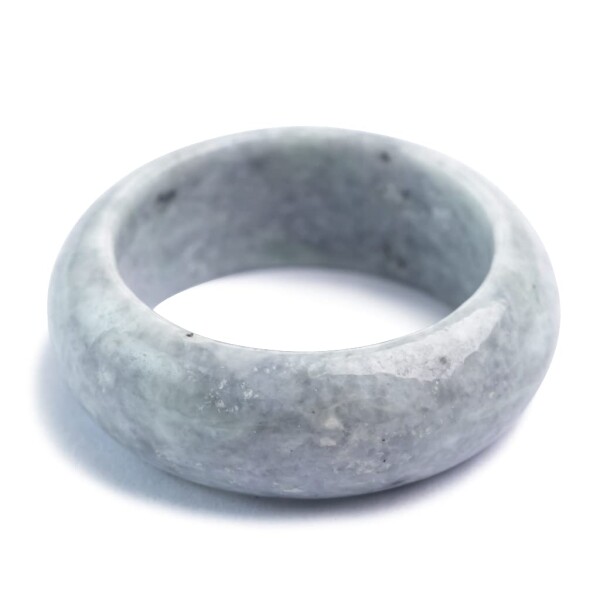 17号 糸魚川天然翡翠 くりぬき指輪 ラベンダー 日本国石 縄文のパワーストーンYB0338