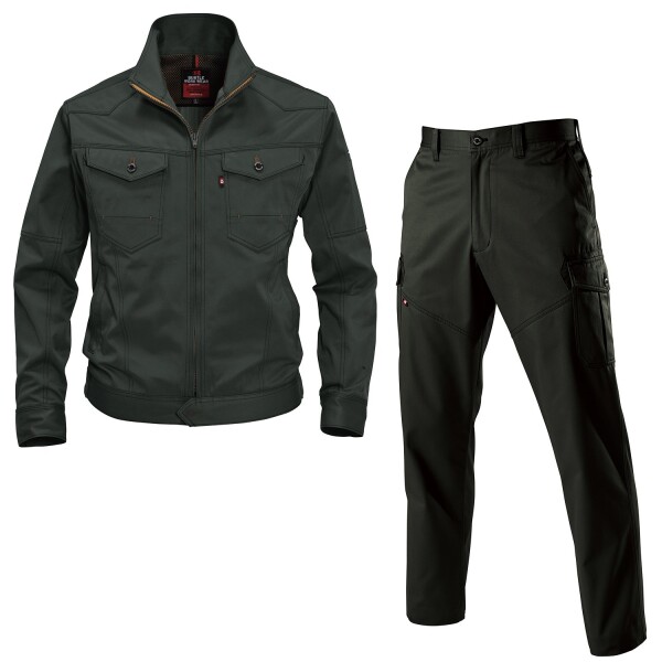 (ユニフォームU-style) (バートル) BURTLE T/Cツイル 作業着・作業服 上下セット(ブルゾン+カーゴ) (1501,1502) ザック 4L