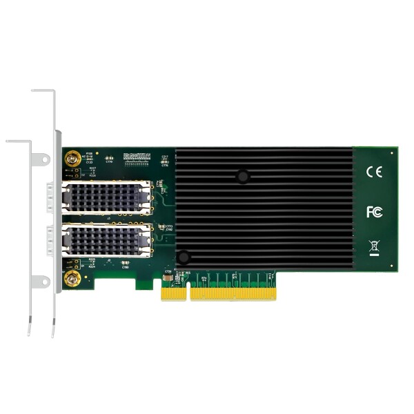 GLOTRENDS ST7218 2ポートSFP+ 10Gb LANカード（Intel X710-BM2コントローラー搭載）、企業データセンター向けの仮想化およびストレージに最適化