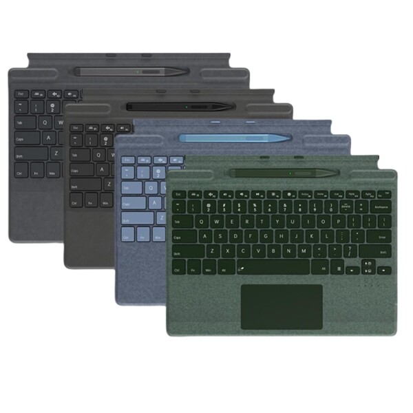 Surface用タッチペン 付き Surface Pro 11 10 9 8 X キーボード Surface ペンセット 軽量タイプカバー 磁気吸着式 タッチパッド搭載 七色バックライト付き 薄型 分離式キーボード US英語配列 多角の通販は - まばし商店 au PAY マーケット 通販サイト