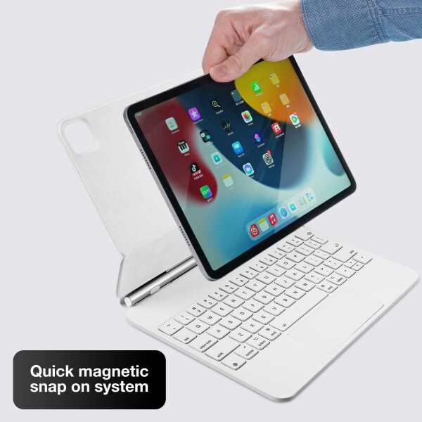 マジックキーボード for iPad Pro 13インチ（M4） 2024用 タイピング体験を提供するEasy-Setマグネティックキーボードケース、内蔵マルチタッチトラックパッド、英語配列、バックライト付き_1