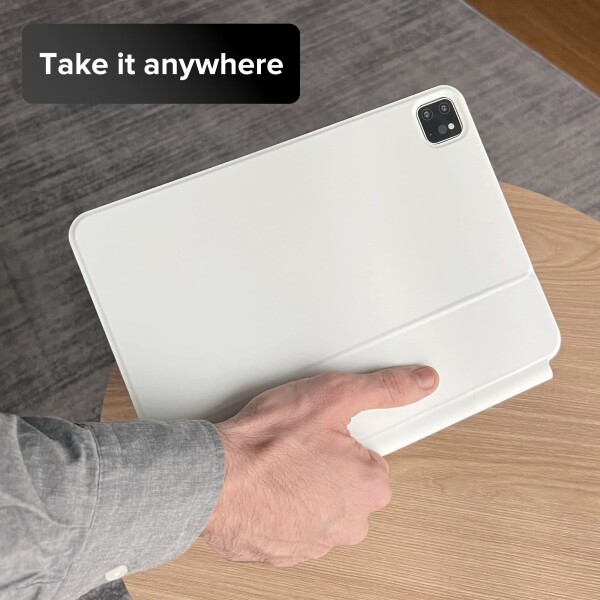 マジックキーボード for iPad Pro 13インチ（M4） 2024用 タイピング体験を提供するEasy-Setマグネティックキーボードケース、内蔵マルチタッチトラックパッド、英語配列、バックライト付き_4