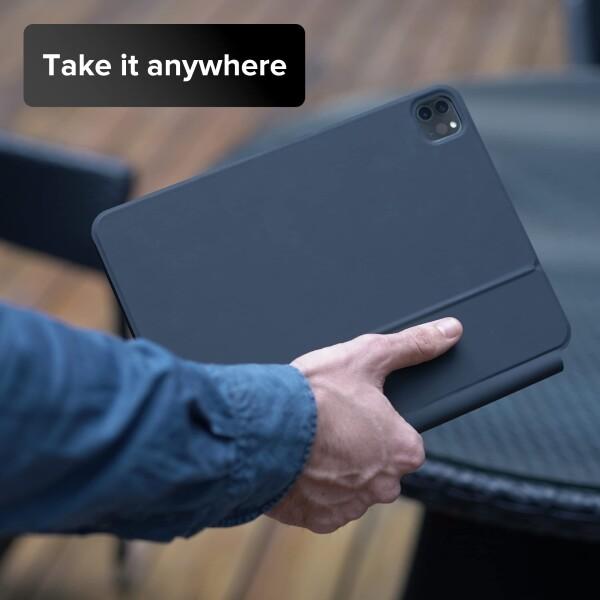 マジックキーボード for iPad Pro 13インチ（M4） 2024用 タイピング体験を提供するEasy-Setマグネティックキーボードケース、内蔵マルチタッチトラックパッド、英語配列、バックライト付き_3