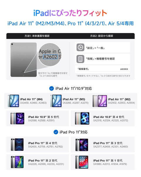 HOU iPad キーボードケース for iPad Air 11インチ(M3/M2)/ Air 第5/4世代 & iPad Pro 11(2022-2018) 磁気着脱式ケース、大型高精度タッチパッド、縦横置き対応、弾性ペンホルダー、独立ショートカットキ_1