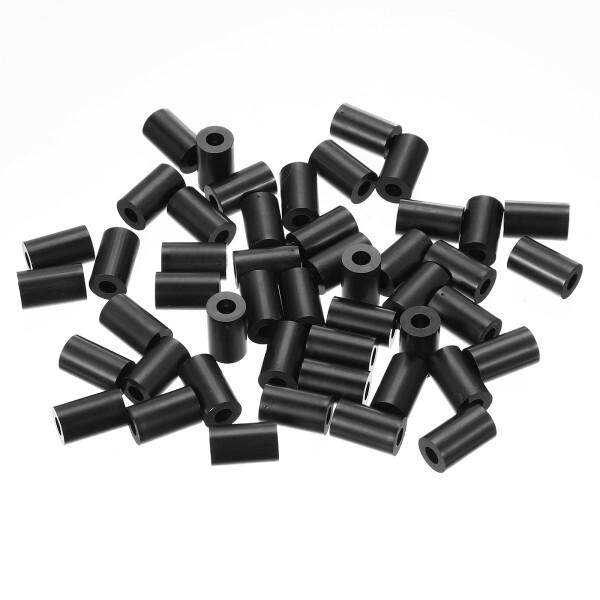 PATIKIL 黒A BS ID 5.2mm OD 11mm 長さ18mm ナイロンラウンドスペーサーワッシャー M5ネジ用 120個 プラスチックスタンドオフラバーナット非ねじ込み型電気アウトレットスイッチ受信機