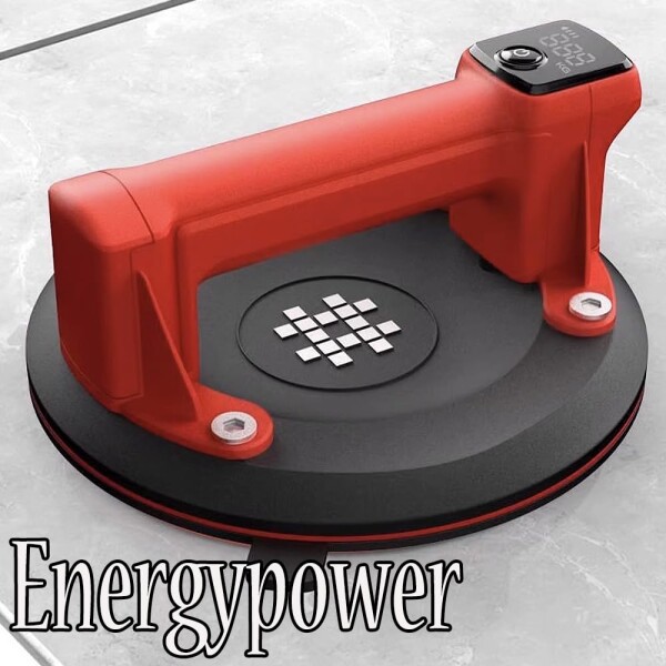 EnergyPower ポータブル電動バキュームリフター USB Type-C充電式 デジタル圧力表示 真空吸着式搬送器具 ハンディ 真空リフター 電動サクションカップ 電動式吸盤 大口径 タイル・ガラス・家