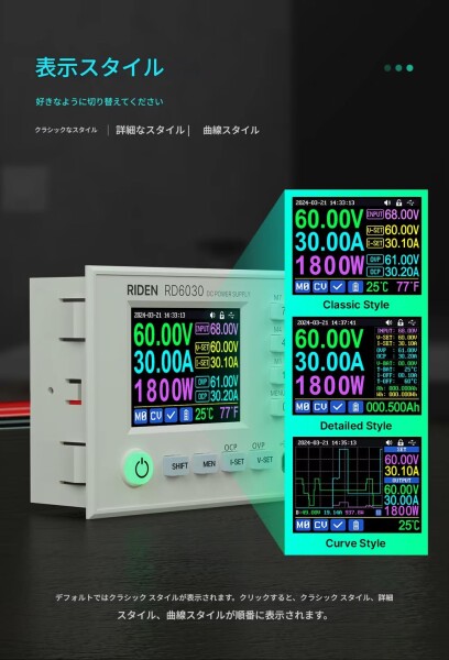 zmart RD RD6030W S800RD 60V 30A DC 調整可能 ステップダウン 電圧 ベンチ 安定化電源 降圧 コンバータ