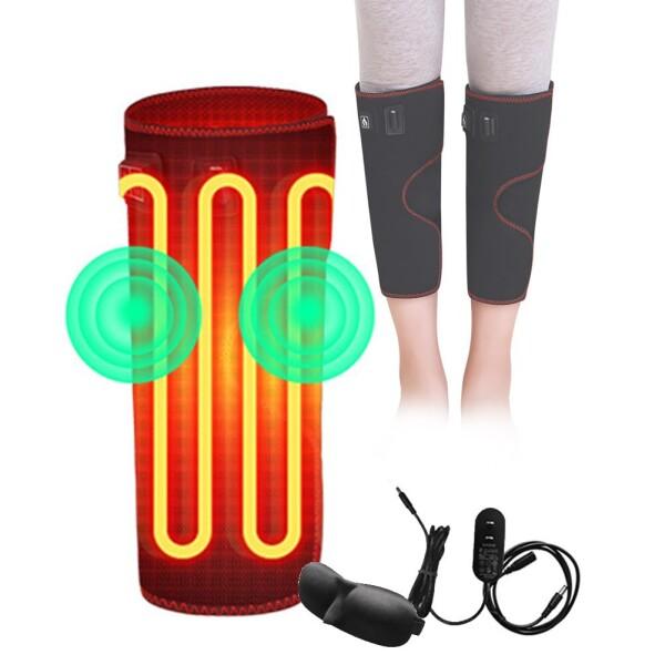 「70[度]・63[度]・56[度]の3段階温度調整」 MACOLAUDER ふくらはぎ用サポーター 1枚 電熱 電気 ベルト すねシェイパー 秋冬用 加熱 保温 左右すね通用 男女兼用 洗える フリーサイズ 4タイプ ブラ
