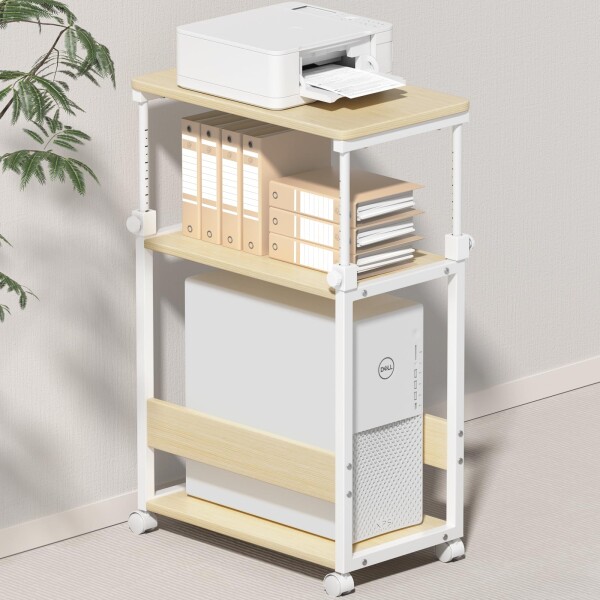 TTWO パソコンワゴン 昇降式 幅35×奥行60×高さ67.5〜95cm PCゲーミング