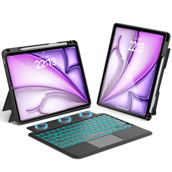 iPad air 11インチ キーボード ケース (M4 2026M3 2025M2 2024)&Air 第4/5世代 (10.9インチ)&Pro 11インチ (第4/3/2/1世代)対応 横/縦置き トラックパッド付き iPad Air キーボード付きケース マグネット分離